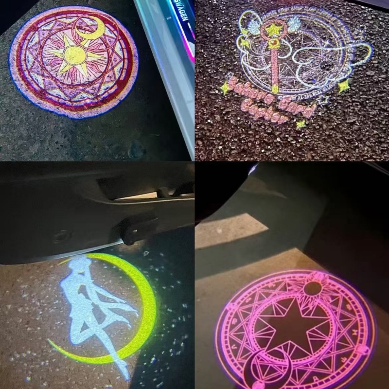 Led Moon Lamp - Lampu Proyektor Selamat Datang Mobil Anime