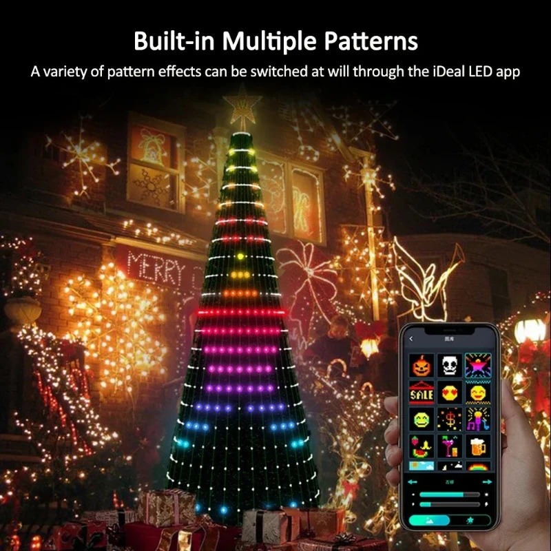 Lighting Christmas Decor - Lampu Pohon Bintang Natal RGB LED,