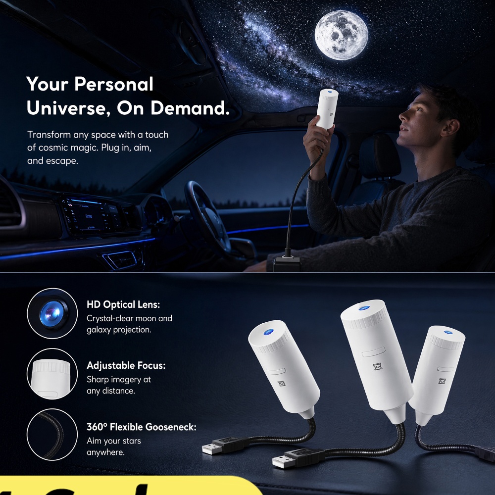 Home Lighting And Decor - Proyektor Bintang Galaksi Mini Dua Dalam