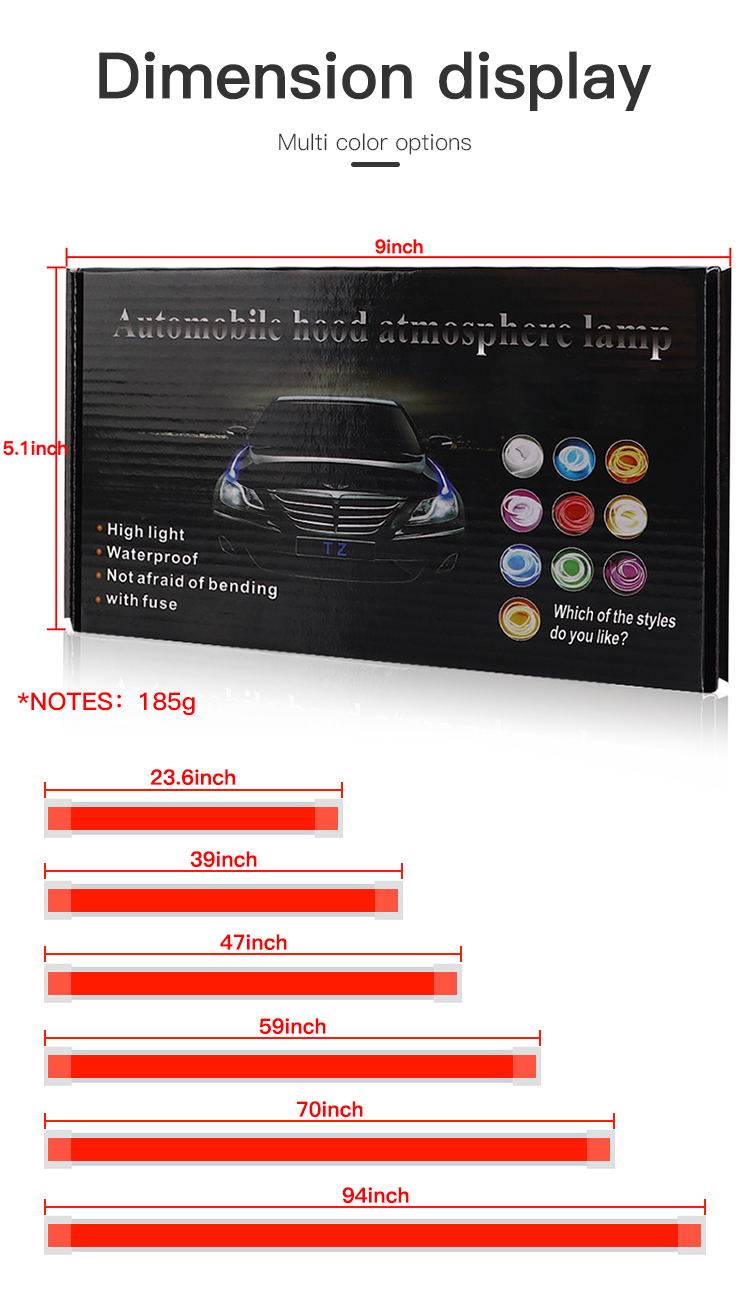 Lampu Strip Kap Mobil Putih 12 - Ambient Led Strip ulasan dan harga