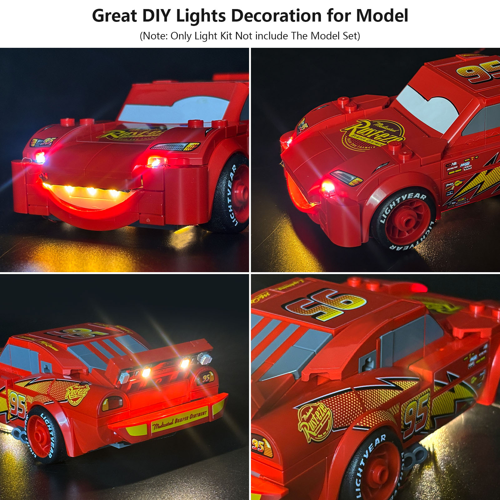 Kit Pencahayaan LED LYBMTWF Ko - Lighting Mcqueen Wall Decor ulasan dan harga