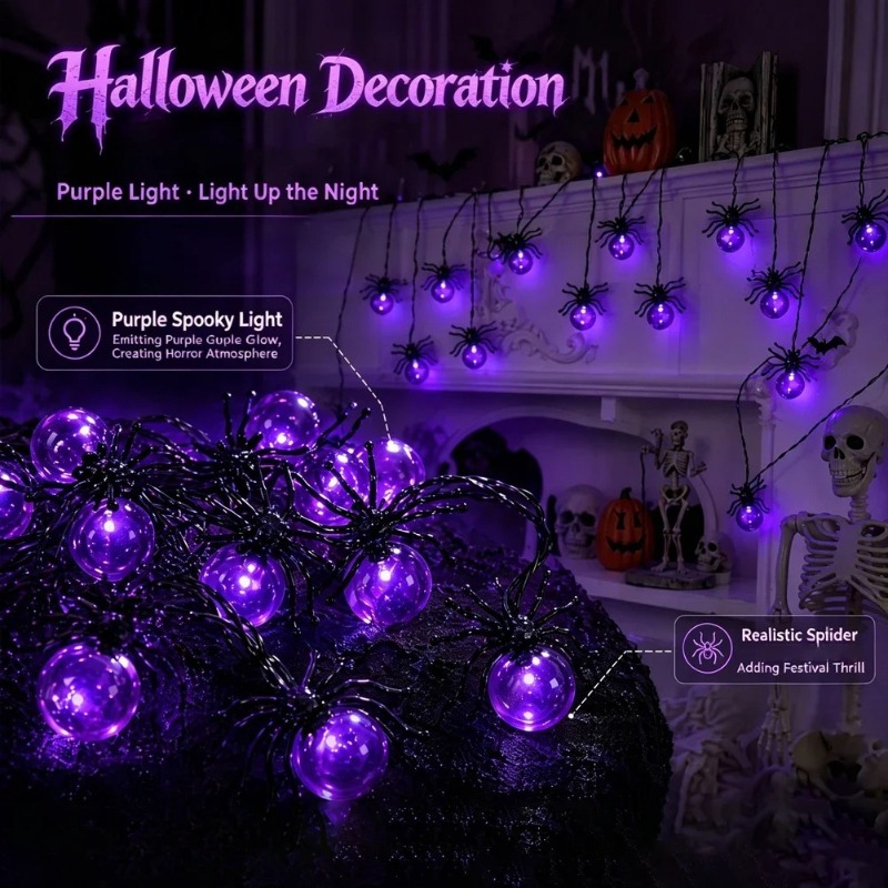 Lampu LED Bentuk Laba-laba Ber - Lighting Decor Outdoor ulasan dan harga