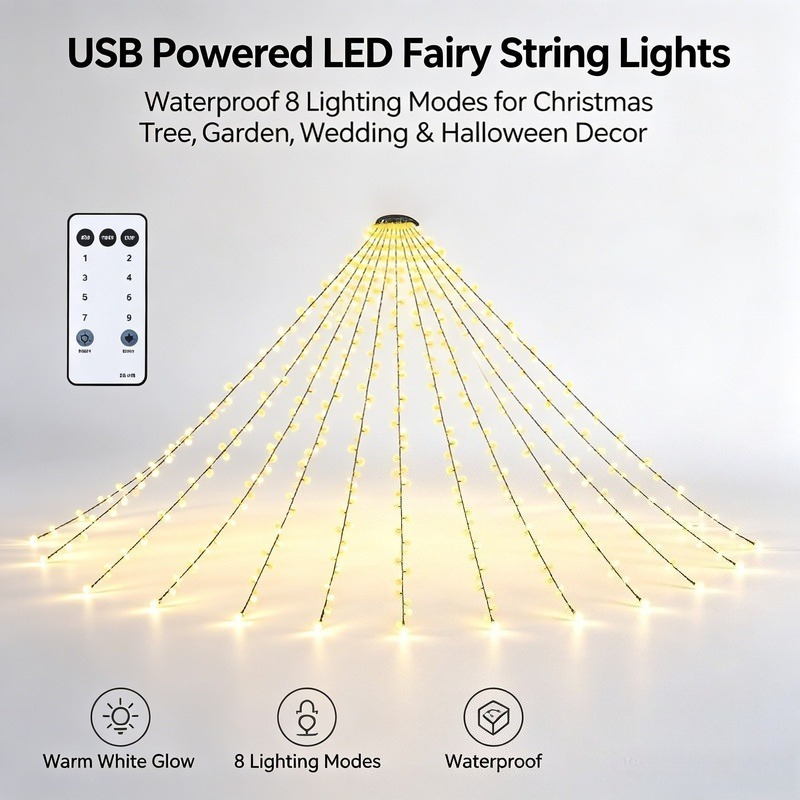 Lampu LED USB Fairy String, La - Lighting Christmas Decor ulasan dan harga