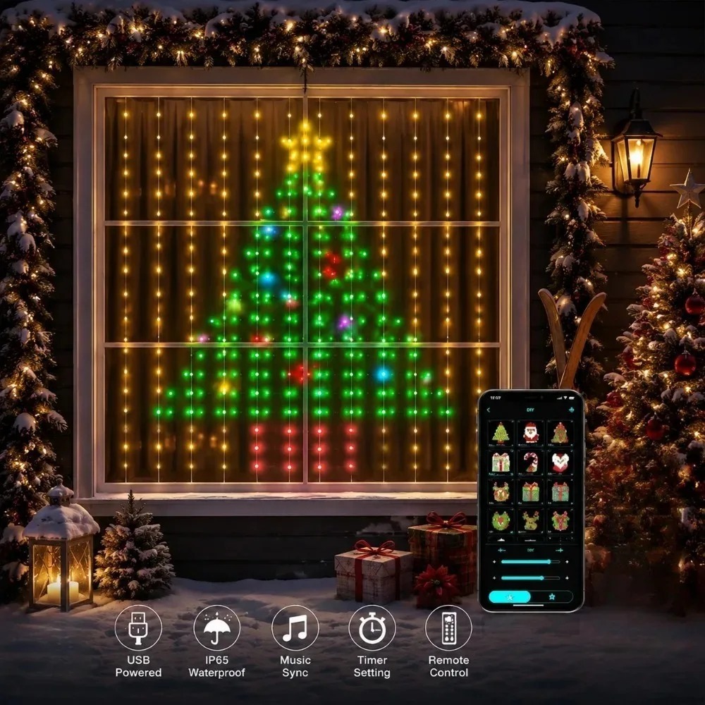 Lampu Tirai LED Pixel dengan K - Home Lighting And Decor ulasan dan harga