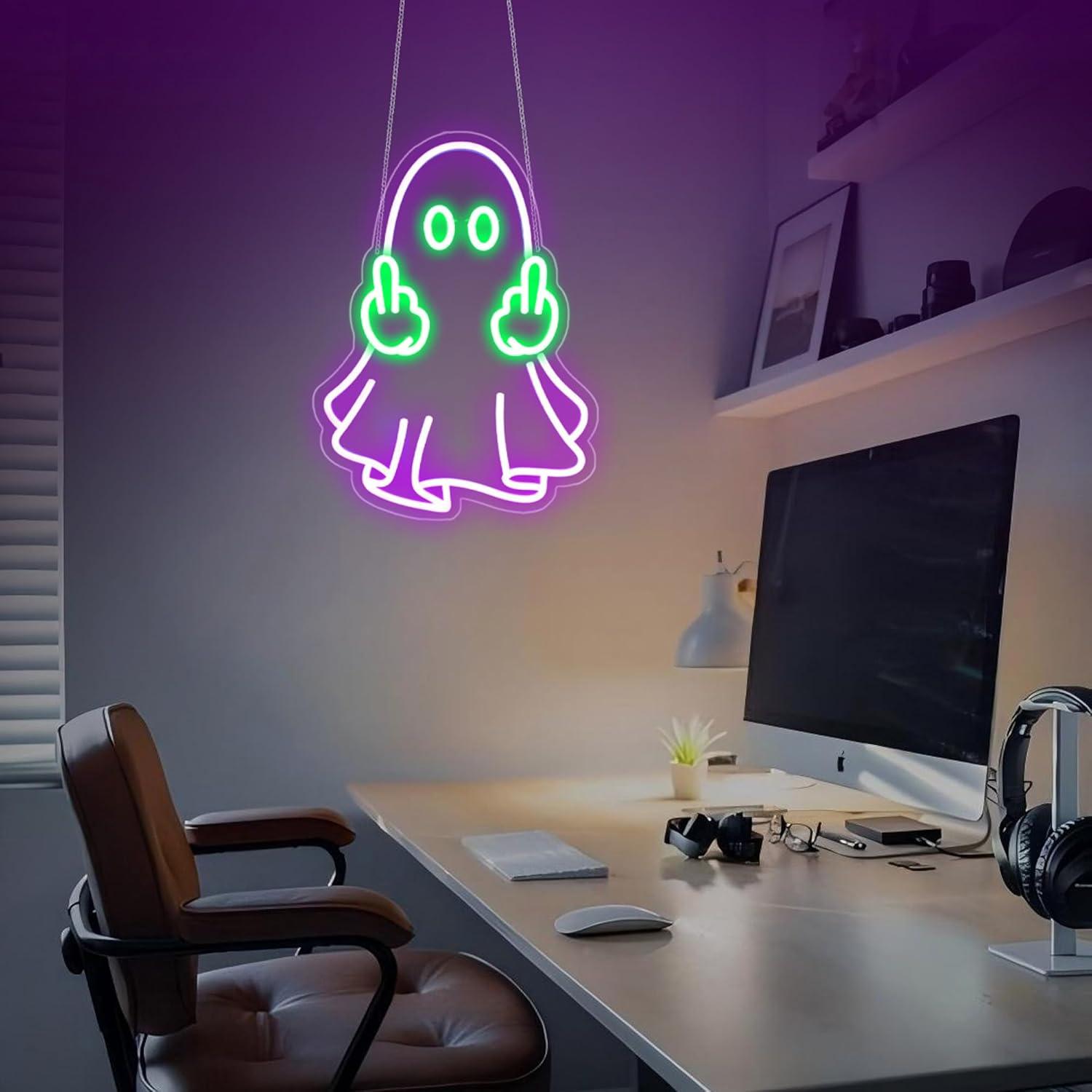 Lampu Neon LED USB Ghost Sign, - Wall Decor Lighting ulasan dan harga
