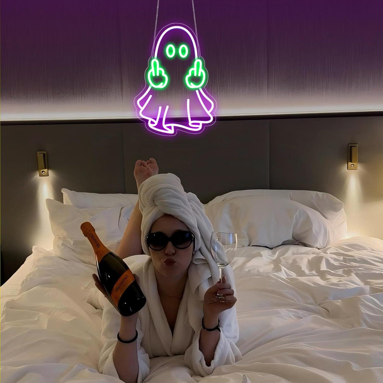 Lampu Neon LED USB Ghost Sign, - Wall Decor Lighting ulasan dan harga