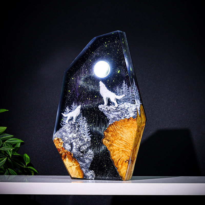 Lampu Meja Resin Figur Hewan A - Lighting Christmas Decor ulasan dan harga