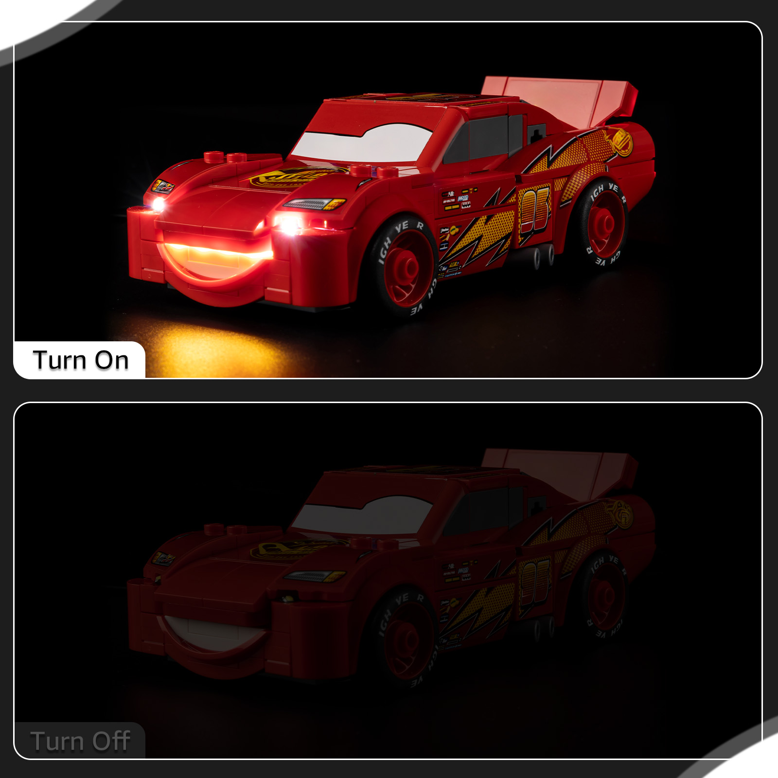 Set Lampu LED Cocok untuk Mobi - Lighting Mcqueen Wall Decor ulasan dan harga