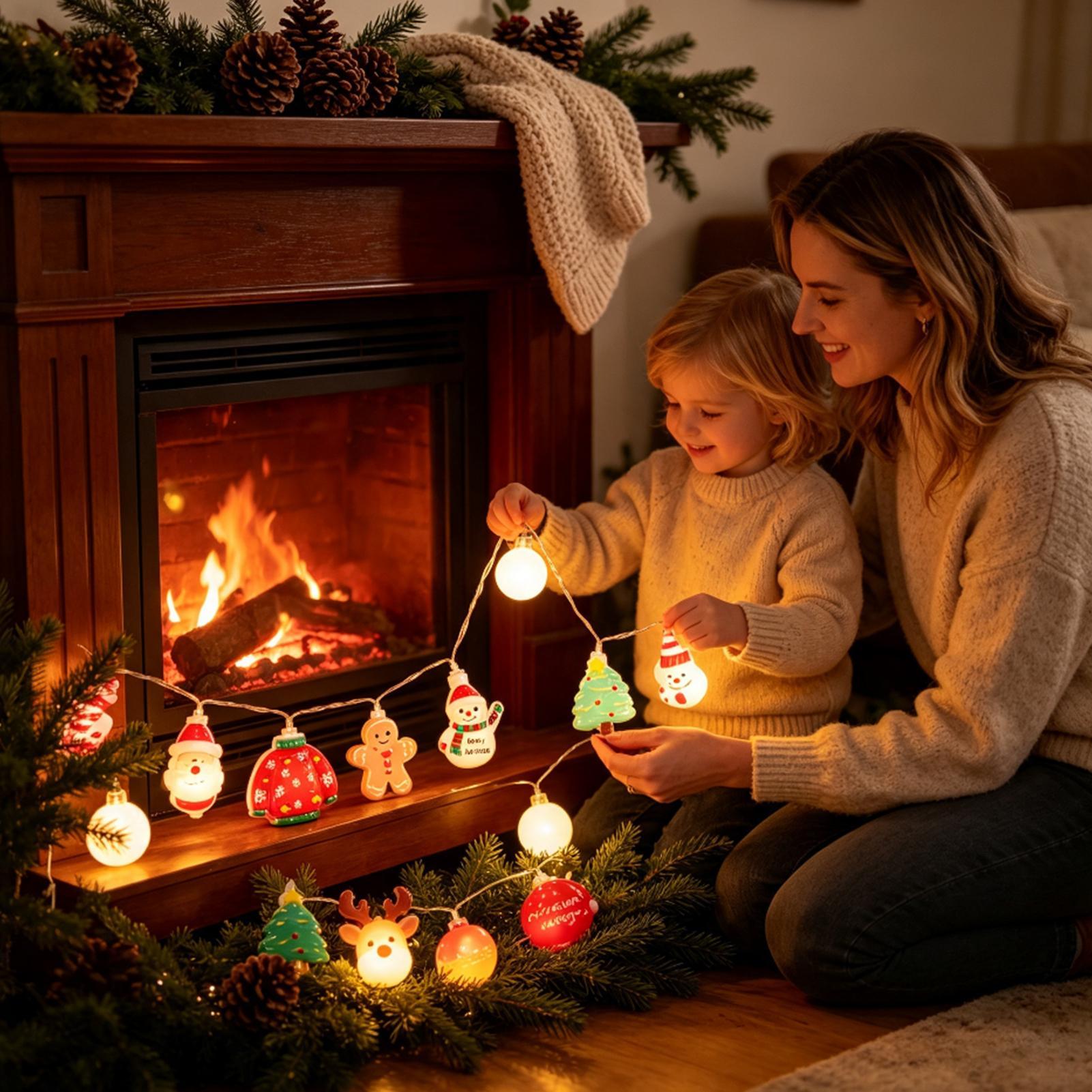 Lampu Natal Santa String Tahan - Lighting Christmas Decor ulasan dan harga