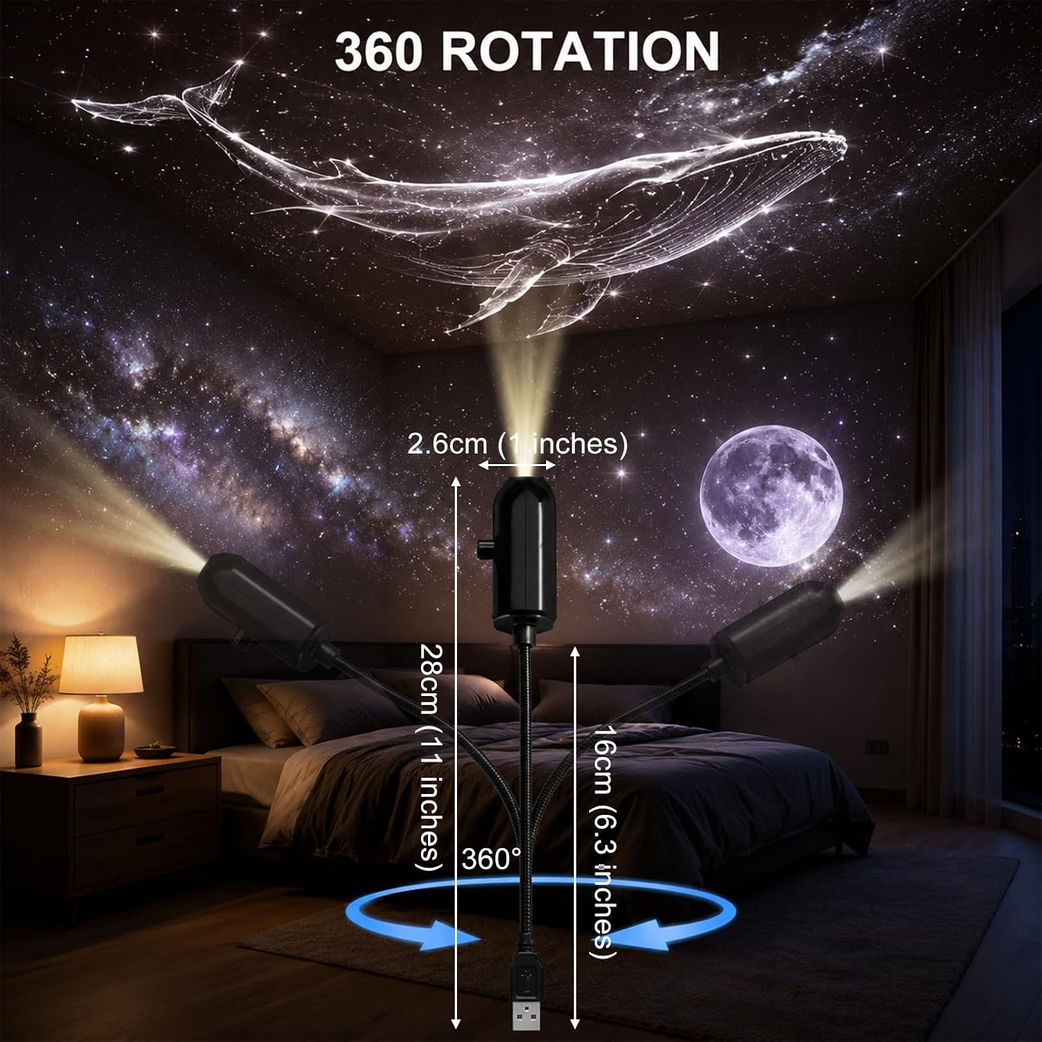 Lampu Malam LED Langit Berbint - Led Moon Lamp ulasan dan harga